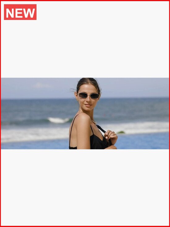 Retro Narrow Rectangle Sunglasses with UV400 Protection Metal Frame